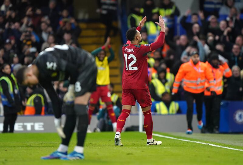 Matheus Cunha’s hat-trick sent Chelsea to a damaging 4-2 defeat in front of their own fans