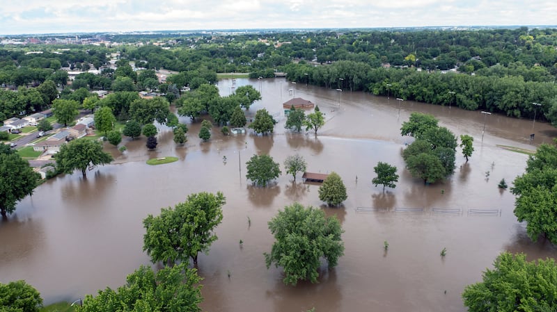 South Dakota’s Riverdale Park is underwater (AP)