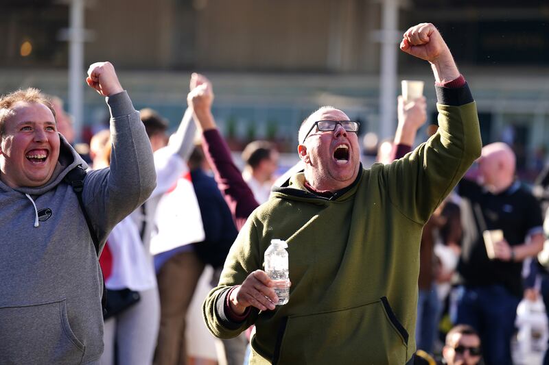 England fans were jubilant after the team equalised