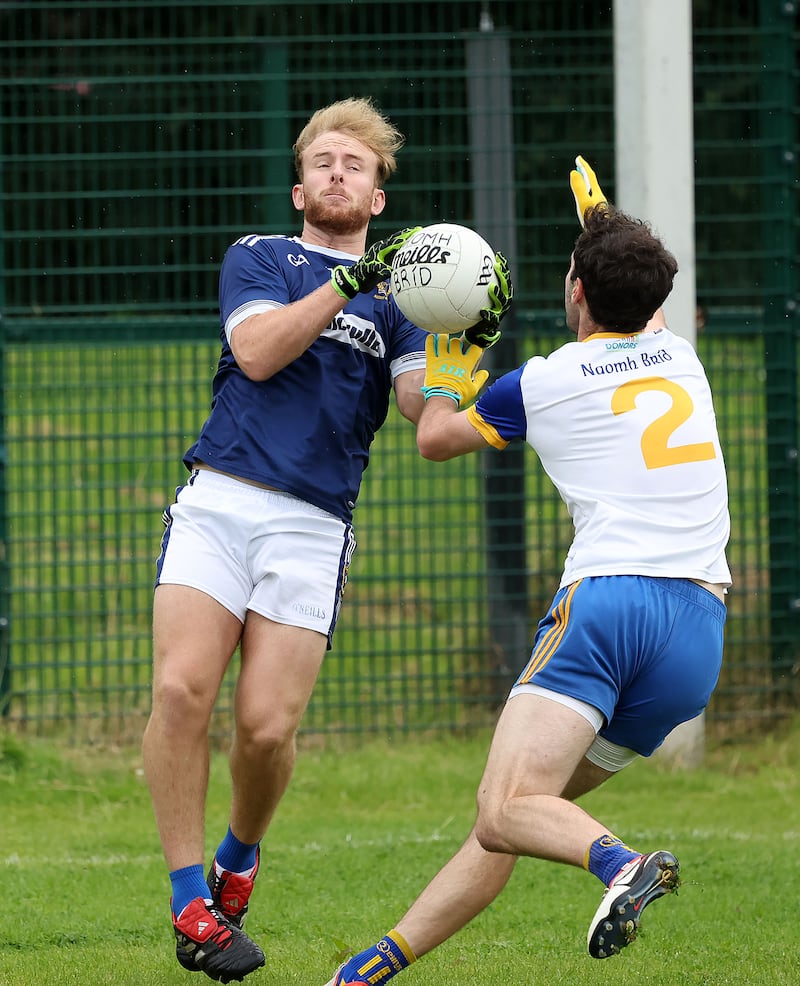 Action from the Antrim Club Championship between St Brigid and St Galls. PICTURE: MAL MCCANN