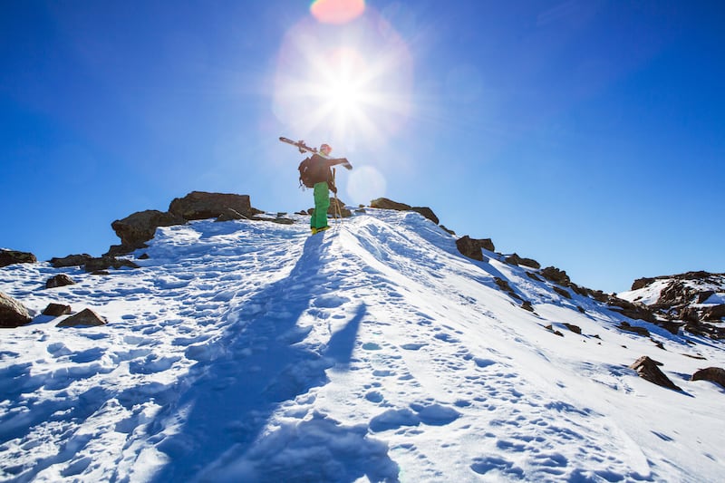 Kevin Blanc standing at the top of the Sierra Nevada in Granada, Spain