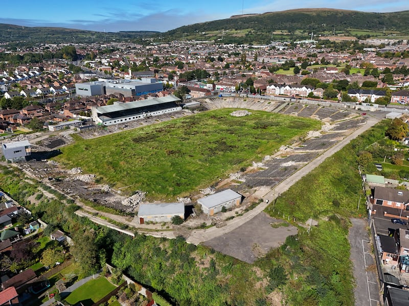 Aerial views of Casement Park in Andersonstown, West Belfast. PICTURE: MAL MCCANN