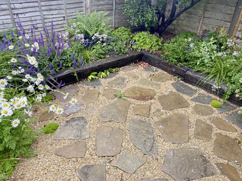 Crazy paving made from recycled paving slabs can do wonders for your outside space 