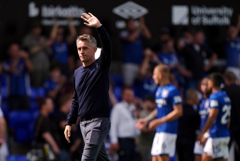 Ipswich manager Kieran McKenna after the final whistle