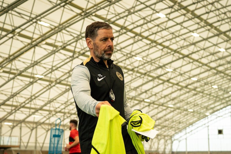 Tiernan Lynch at Larne training at Crystal Palace's facilities in London. Credit: Pacemaker Press