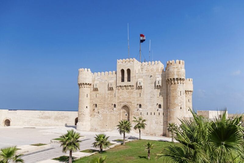 The Citadel of Qaitbay was built in the 15th century on the exact site of the famous Lighthouse of Alexandria, which was one of the Seven Wonders of the Ancient World. 