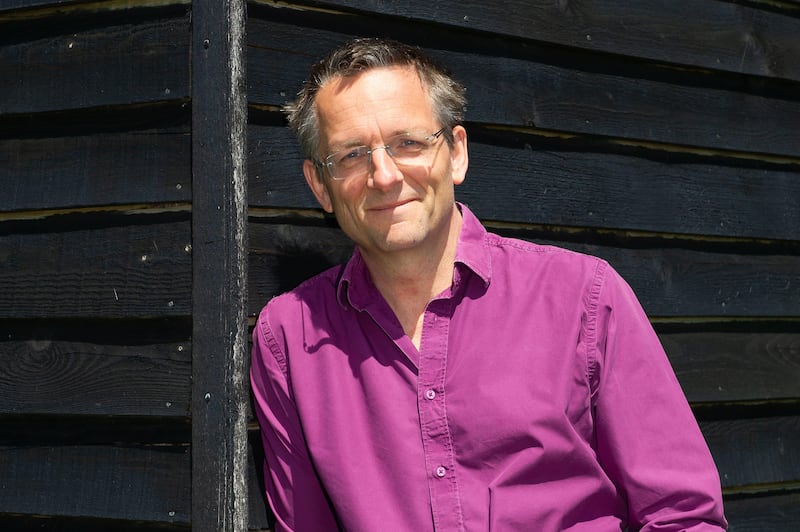 Michael Mosley, dressed in purple shirt