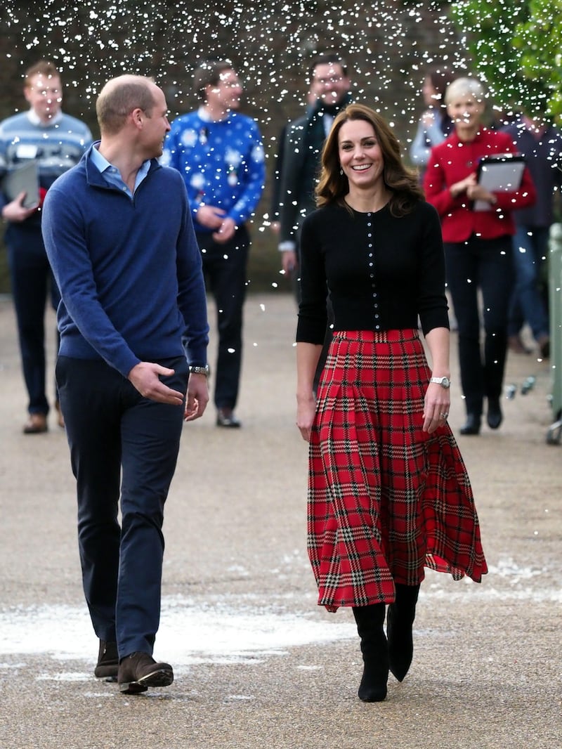 Kate often incorporates festive prints within her classic style