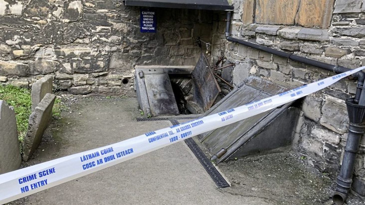 The crypt at St Michan&#39;s Church after it was broken into. Picture by RT&Eacute; 