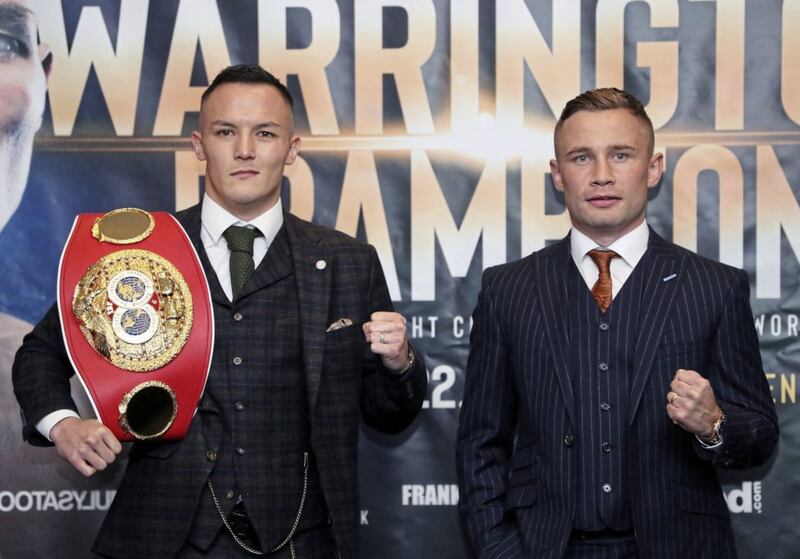 Talking tough. Josh Warrington intends to knock Carl Frampton out on December 22. 