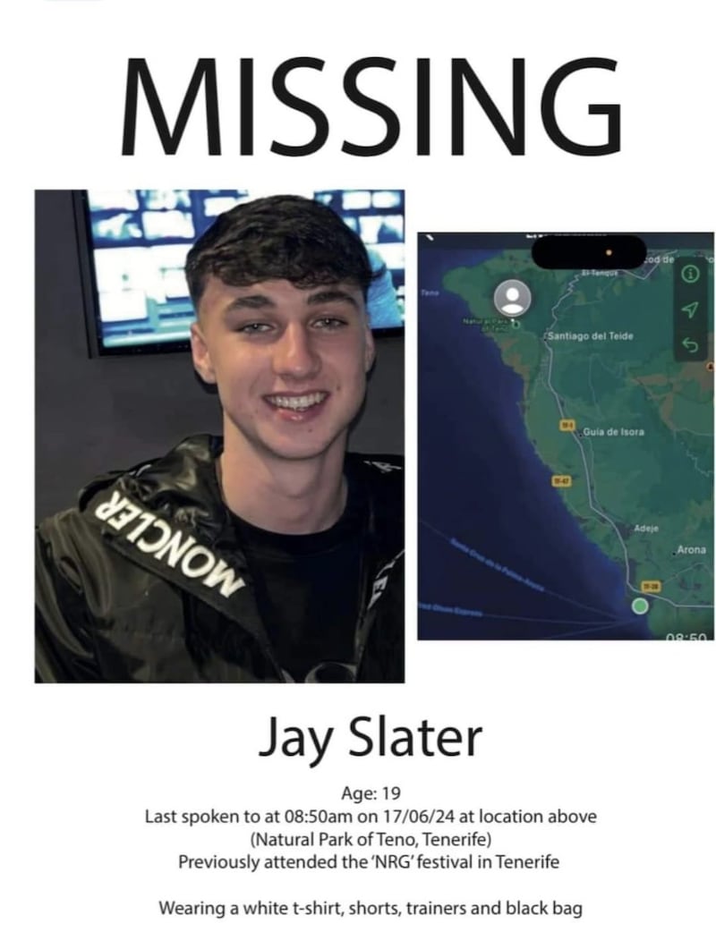 Jay Slater was last heard from on Monday