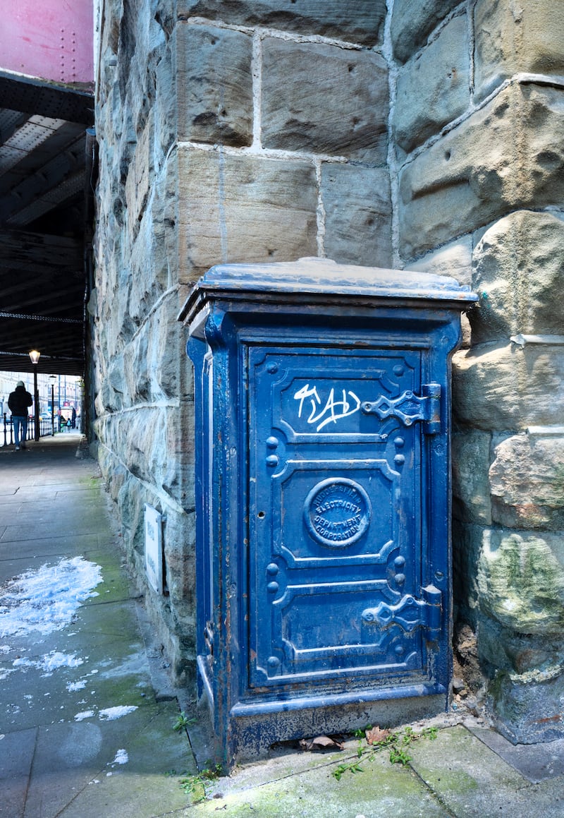 Electricity Junction Box on Fitzwilliam Street, Huddersfield.