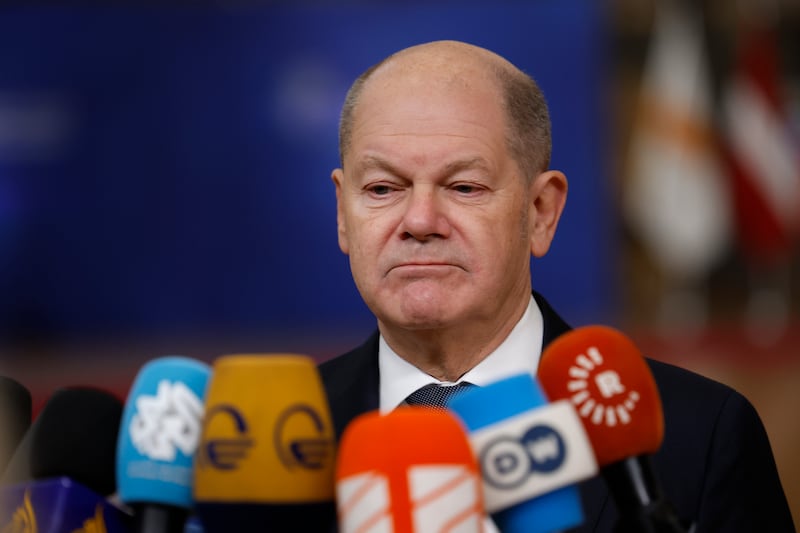 Chancellor Olaf Scholz’s three-party governing coalition collapsed last month in a dispute over how to revitalise Germany’s stagnant economy (AP)