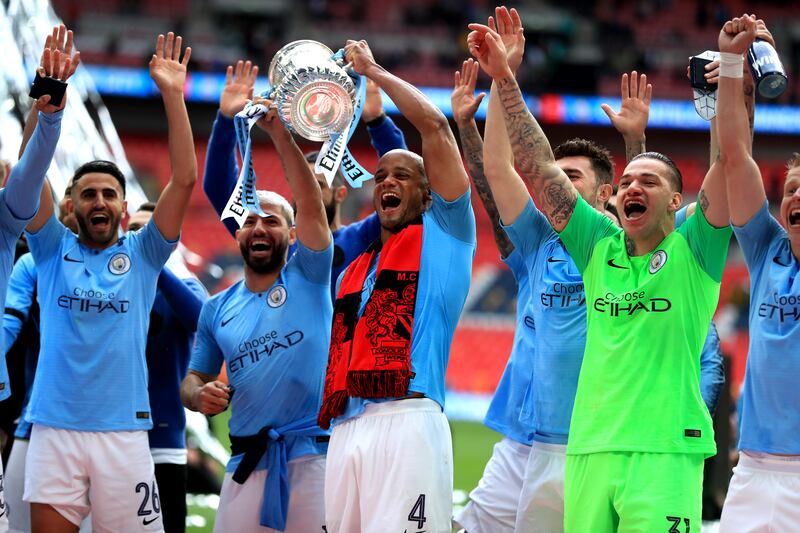 City completed the domestic treble when they thrashed Watford at Wembley