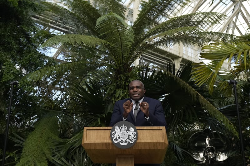 Foreign Secretary David Lammy gives a speech at Kew Gardens as the new Government seeks to reposition Britain at the centre of green diplomacy