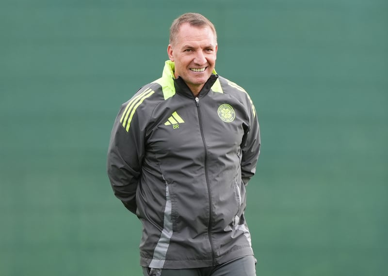 Brendan Rodgers was in a positive mood