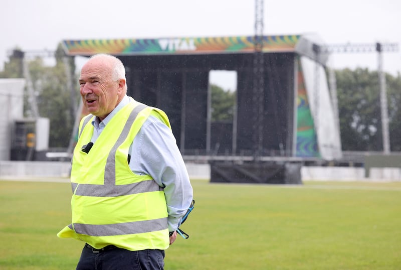 PACEMAKER, BELFAST, 13/8/2024: Paul Scott, Event Co-ordinator of the Vital concerts headlined by Liam Gallagher and Noah Kahan at the Boucher Road Playing Fields, Belfast on Friday 16 and Saturday 17 August, 2024.