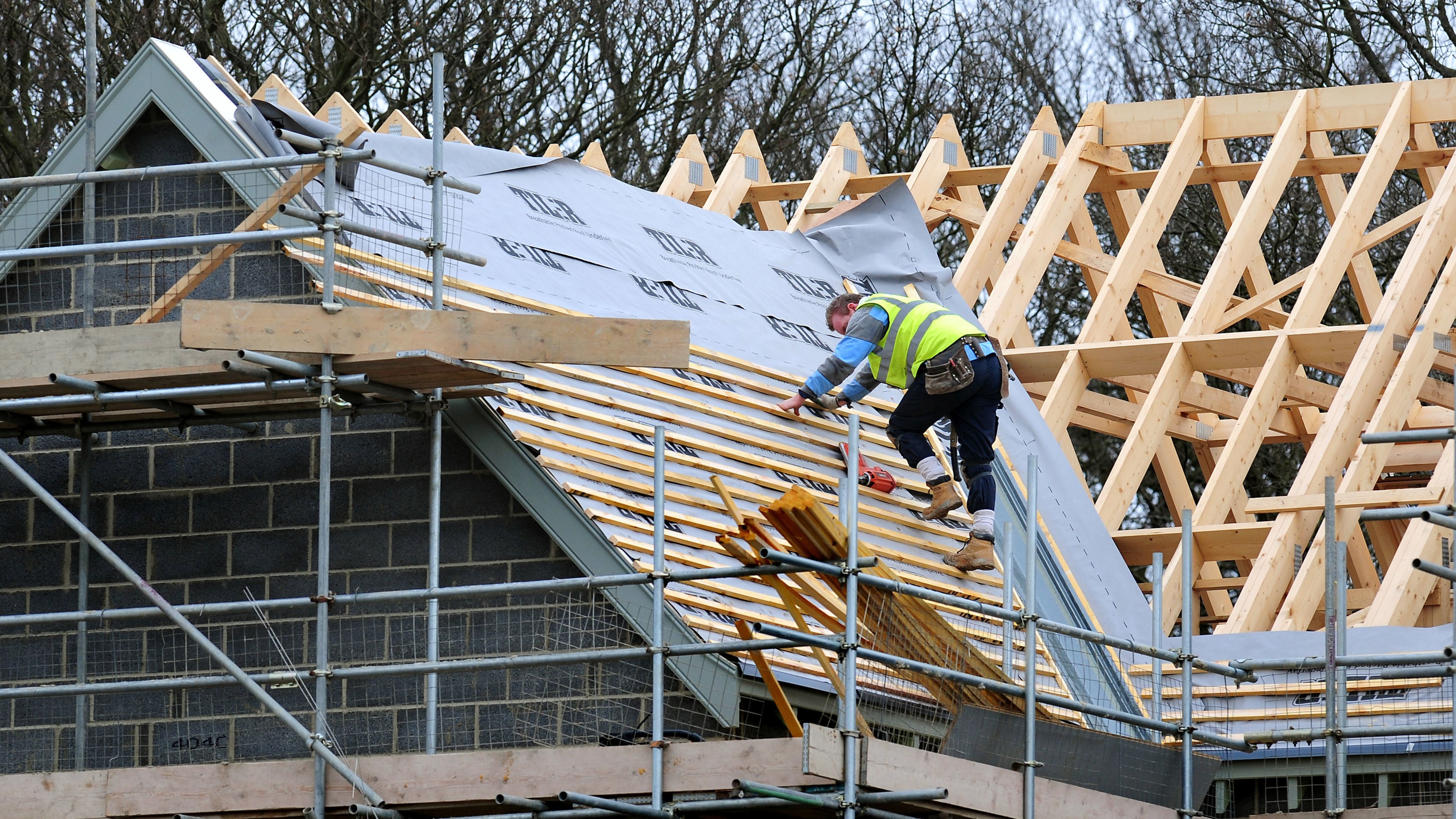 The construction sector saw growth slow in June due to a fall in housing activity