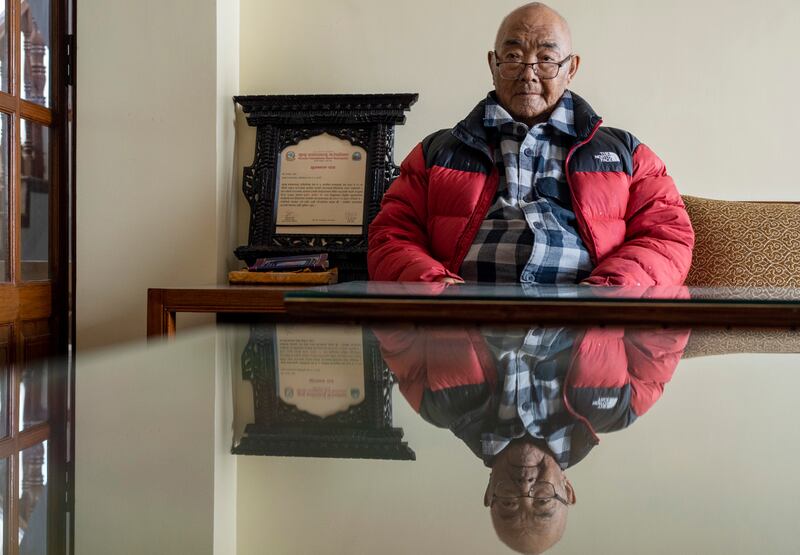 Kanchha Sherpa was among the 35 members in the Hillary team (AP)