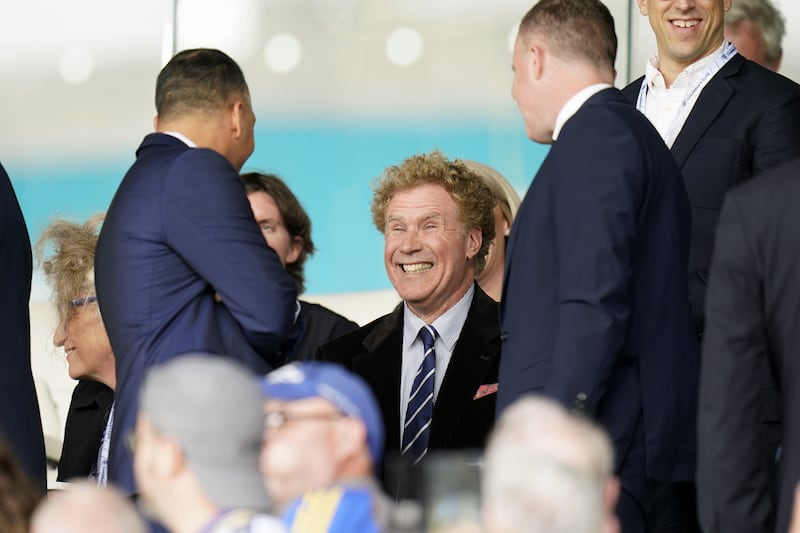 Will Ferrell (centre) bought a minority stake in Leeds back in May