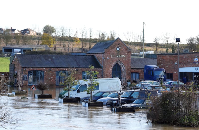 Flooding at Billing Wharf, near the River Nene, earlier this week