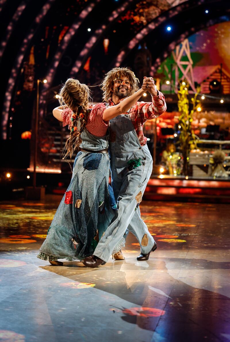 JB Gill and Amy Dowden during a live appearance on Strictly Come Dancing