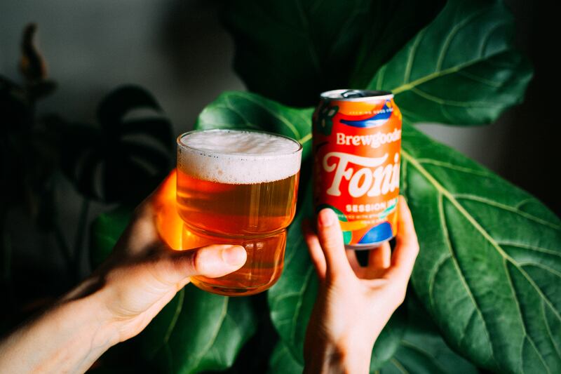 Brewgooder’s new IPA is made from fonio grain sourced on Fairtrade terms from farmers in Guinea. (Brewgooder)