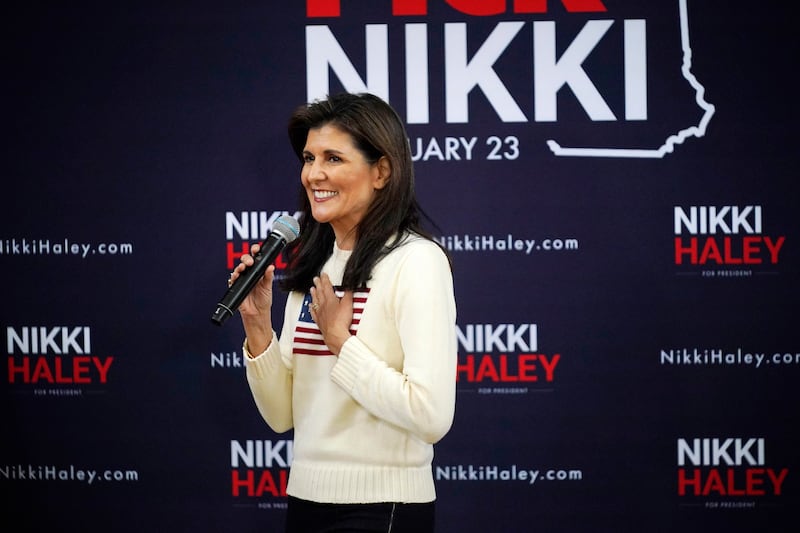 Republican presidential candidate and former UN ambassador Nikki Haley (Robert F Bukaty/AP)