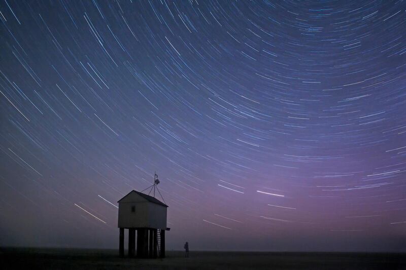 Startrails at the Nature Reserve De Boschplaat