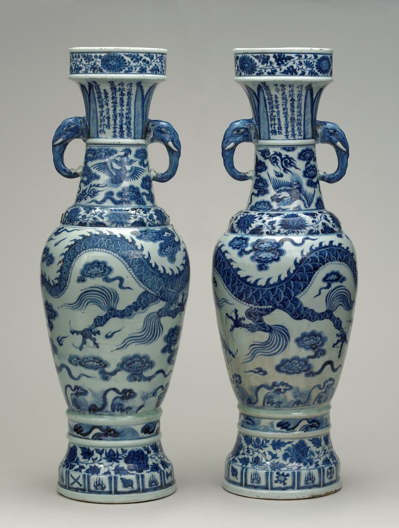 The David vases are among the items being donated to the museum