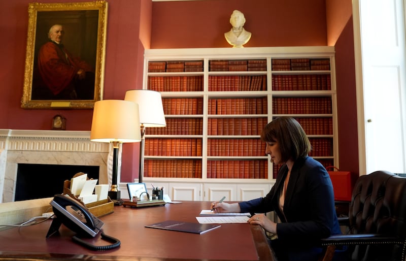 Chancellor Rachel Reeves in her office at No 11 Downing Street, London, ahead of her statement to the House of Commons