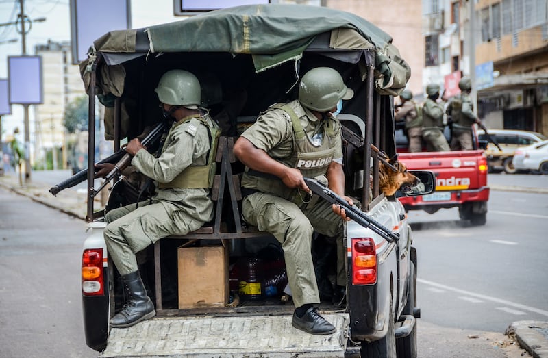 Police deploy amid opposition protests in Maputo, Mozambique (Carlos Uqueio/AP)