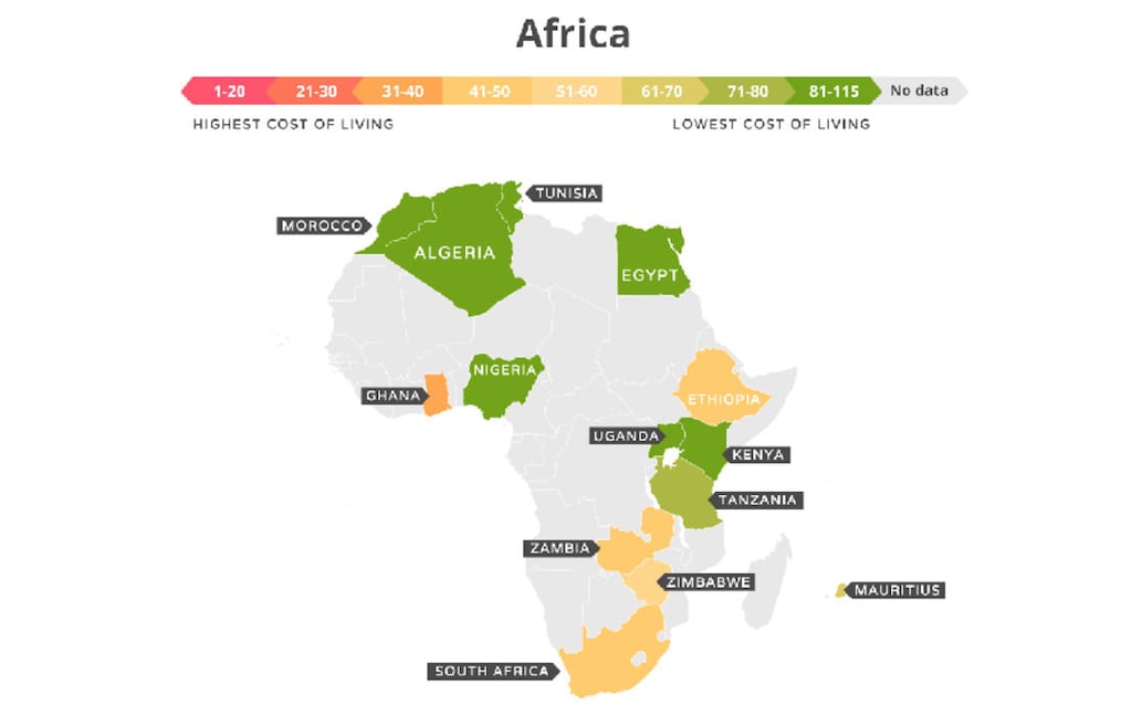 Maps show the most expensive countries in the world to live in – The ...