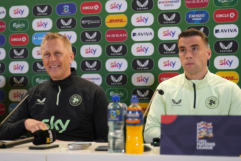 Republic of Ireland manager Heimir Hallgrimsson and Seamus Coleman (right) are looking to cause an upset