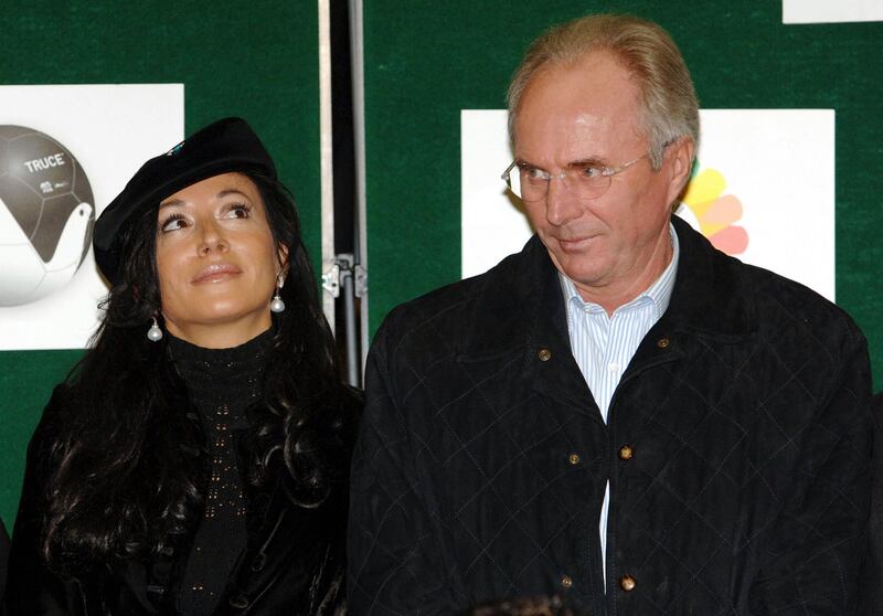 Then-England football manager Sven-Goran Eriksson and his girlfriend Nancy Dell’Olio in January 2006