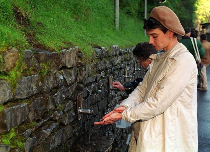  Sinead O'Connor at the Catholic shrine of Lourdes in France 