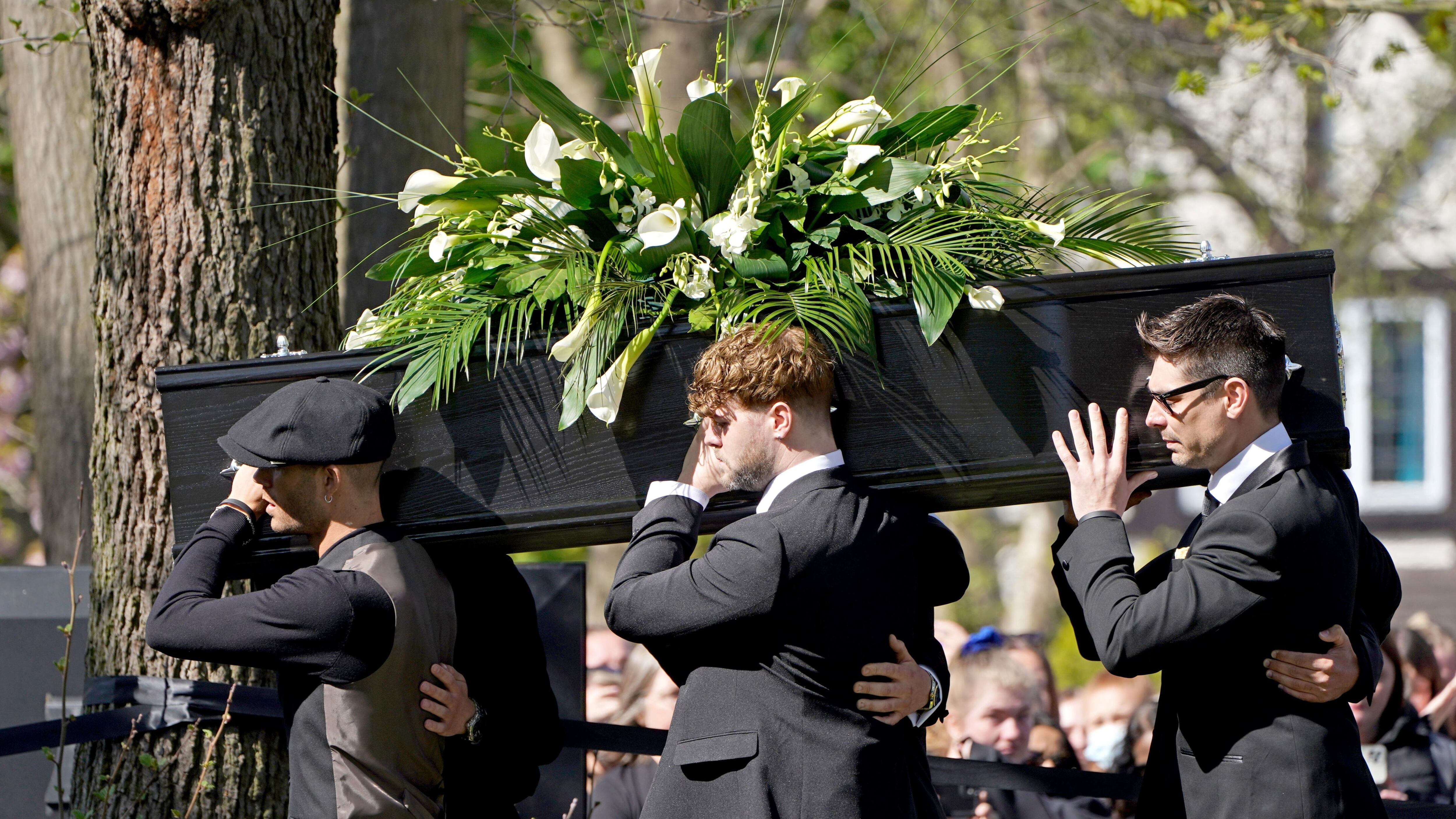 The Wanted singer was laid to rest on Wednesday.