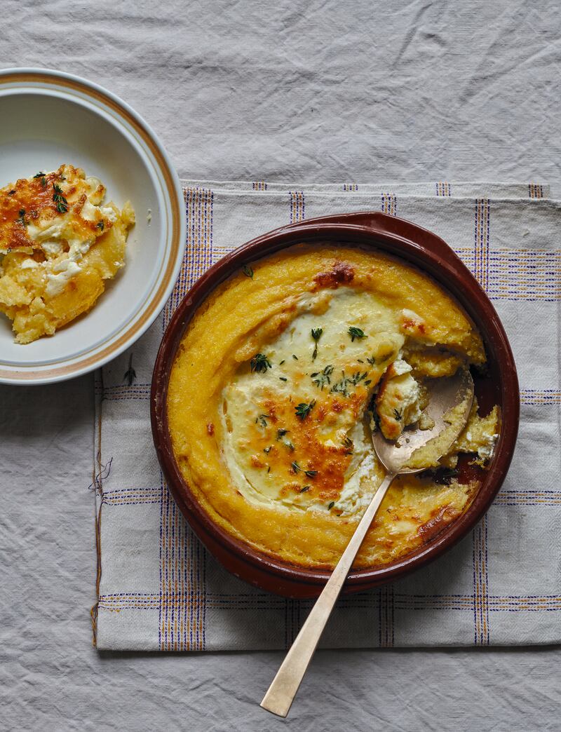 Irina Georgescu's baked cornmeal with sour cream and eggs