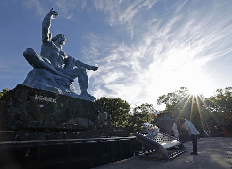 Hiroshima and Nagasaki survivors have used the award to push their message of peace (Kyodo News via AP)