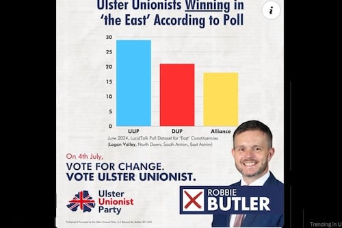 Ulster Unionists stand firm on Lagan Valley ad which claims party is far ahead of DUP