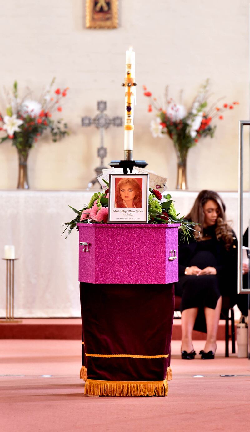 The coffin at St Paul’s Church