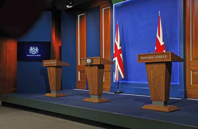 The briefing room was the backdrop for several press conferences during the coronavirus pandemic