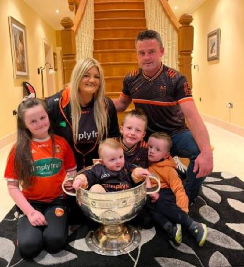 Tanya, husband Kieran and their four children