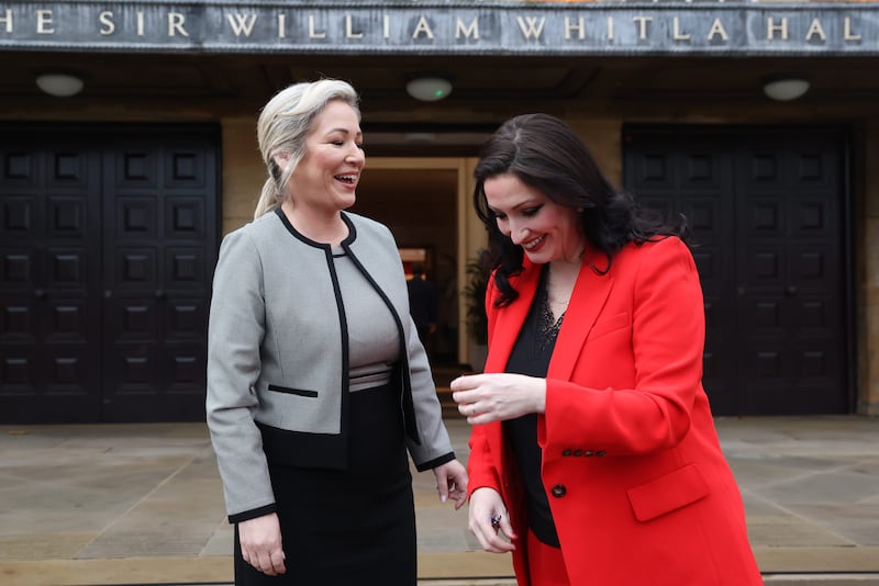 First Minister of Northern Ireland Michelle O’Neill and deputy First Minister Emma Little-Pengelly