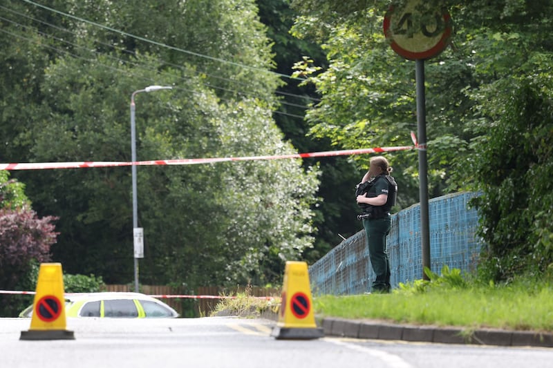 Police close Dunmurray Lane and the M1 in both direstions due to a serious accident. PHOTO: MAL MCCANN