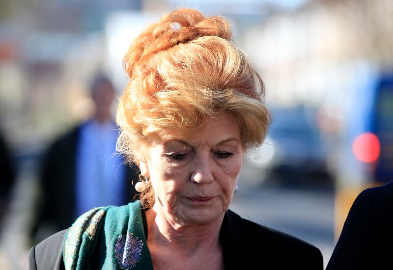 Actress Rula Lenska attended the service