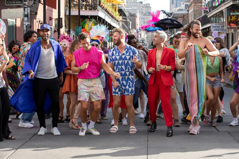 Karamo Brown, Antoni Porowski, Bobby Berk, Tan France, Jonathan Van Ness in Queer Eye