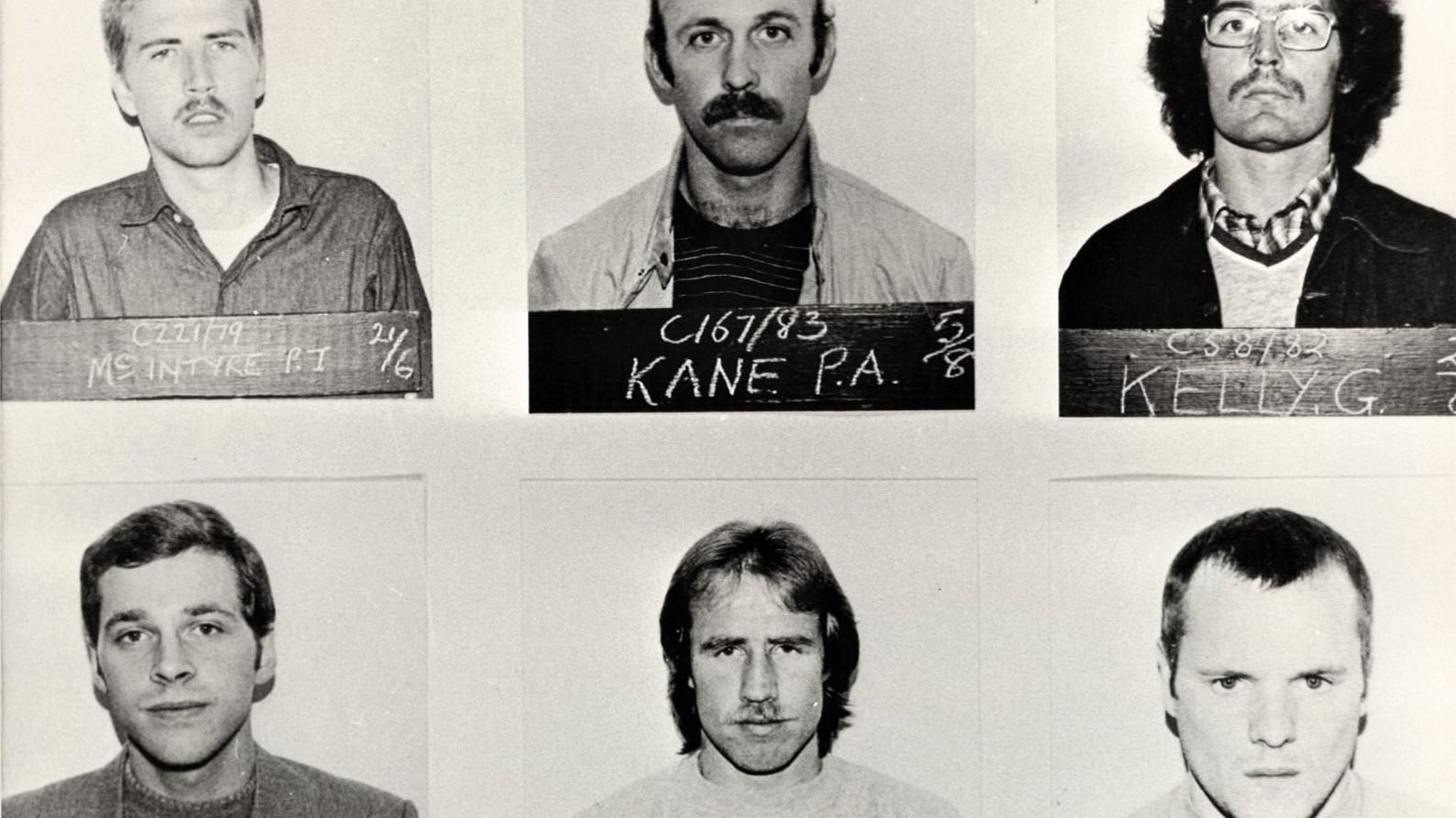 Six of the 38 escapees who broke out of the Maze prison in 1983 - McIntyre, Kane, Kelly, Artt, Mead and Fryers (Press Association)