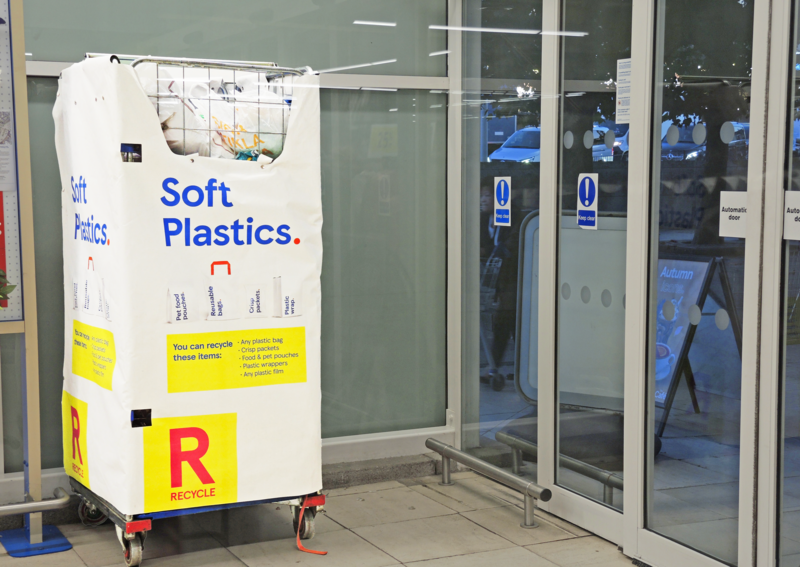 A Soft Plastic collection point at a Tesco store. (EIA UK)