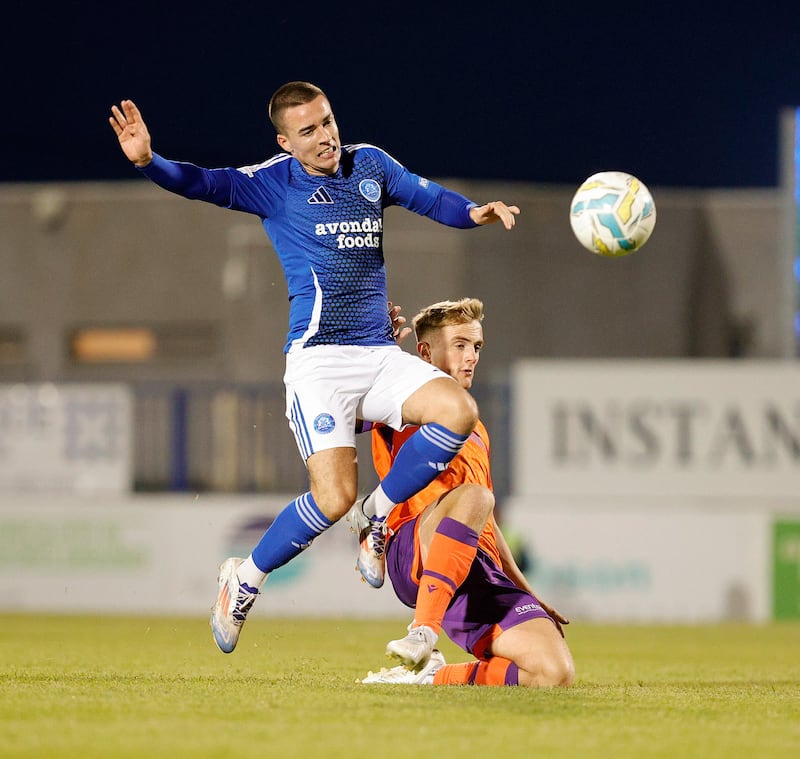 Action shot from Glenavon and Linfield